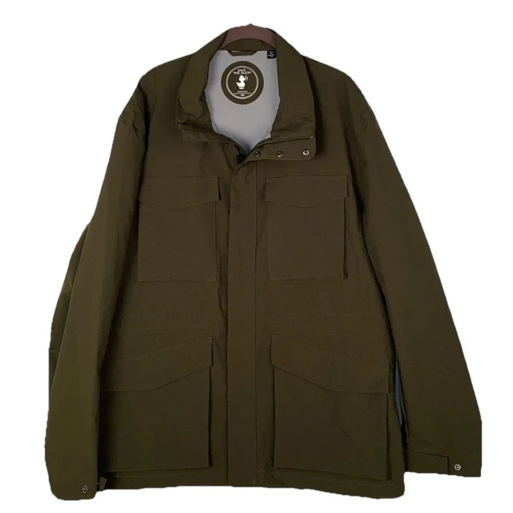 Save The Duck Parka Jacket Women‎ 2XL Olive Recycled Polyester Pro-Tech